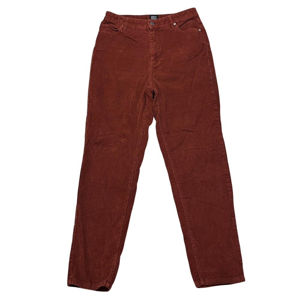 BDG Corduroy Pants Womens 28 Rust Mom High-Rise Tapered Leg Urban Outfitters